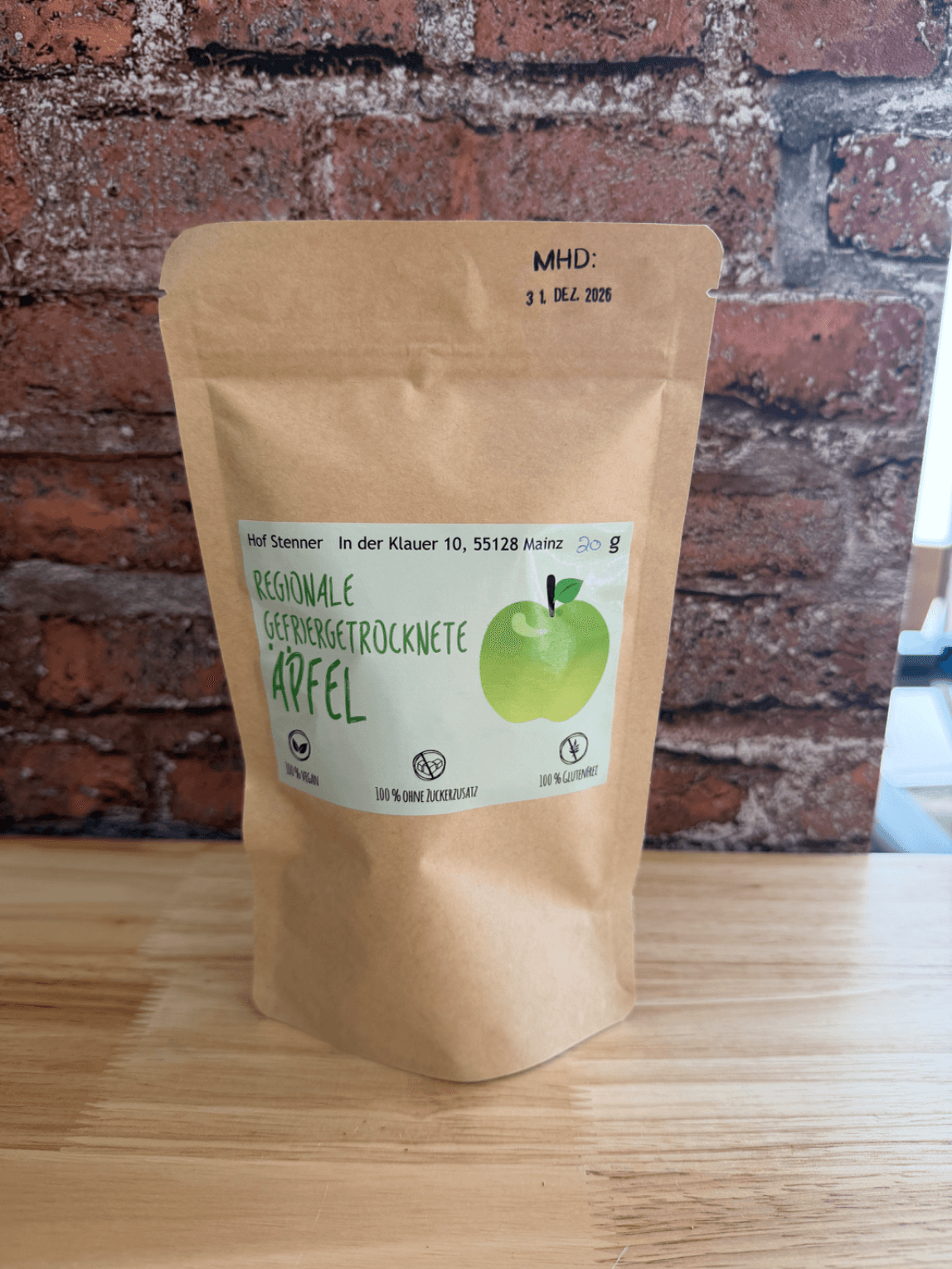 Gefriergetrocknete Apfel