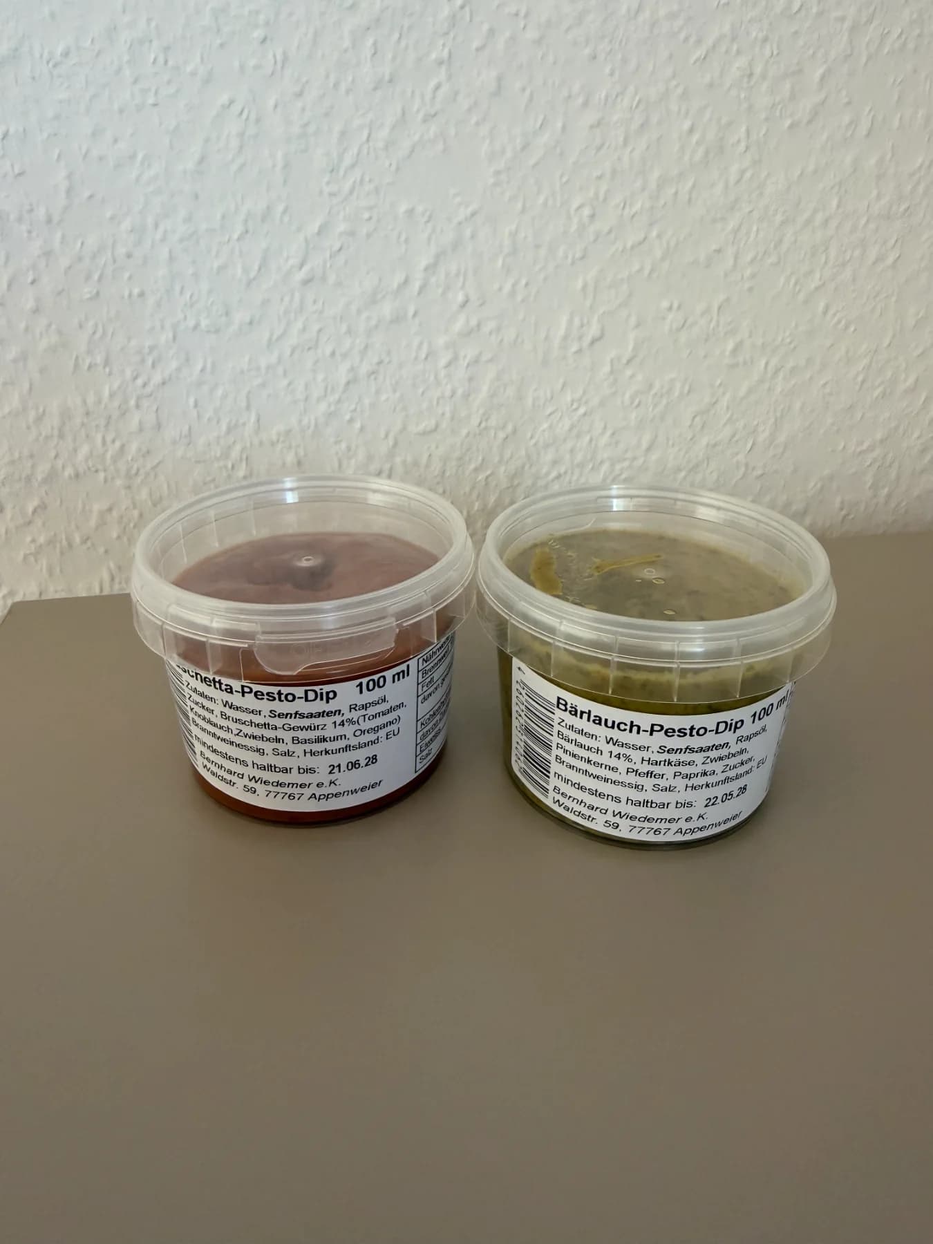 Verschiedene Dips 100 ml