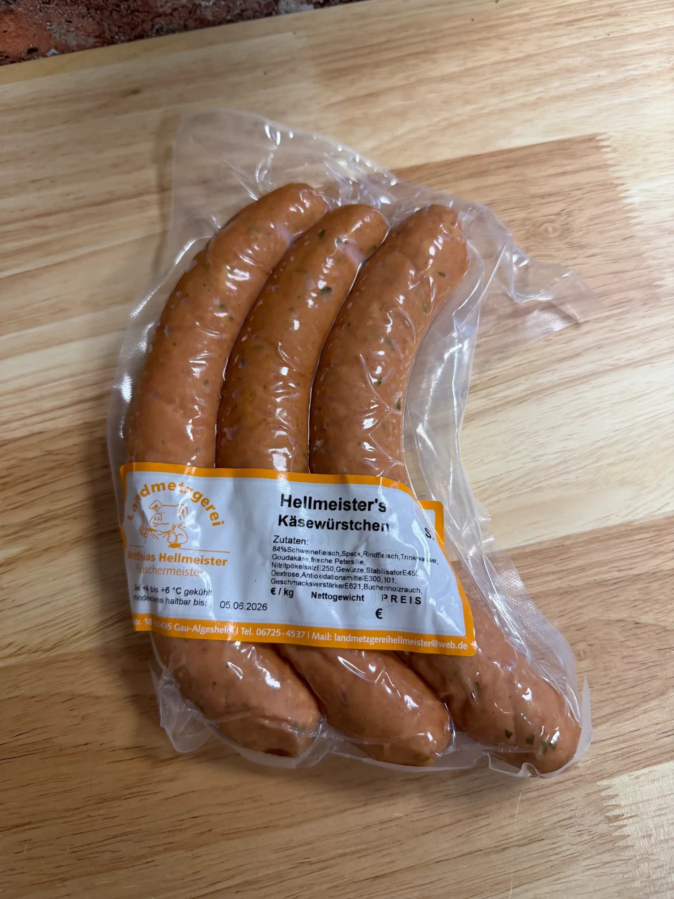 Bratwurst Käse