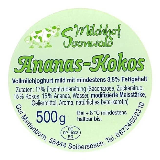 Joghurt Ananas Kokos