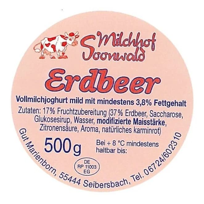 Joghurt Erdbeer