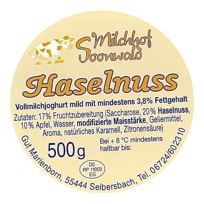 Joghurt Haselnuss