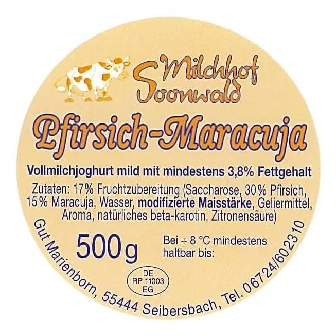 Joghurt Pfirsich Maracuja