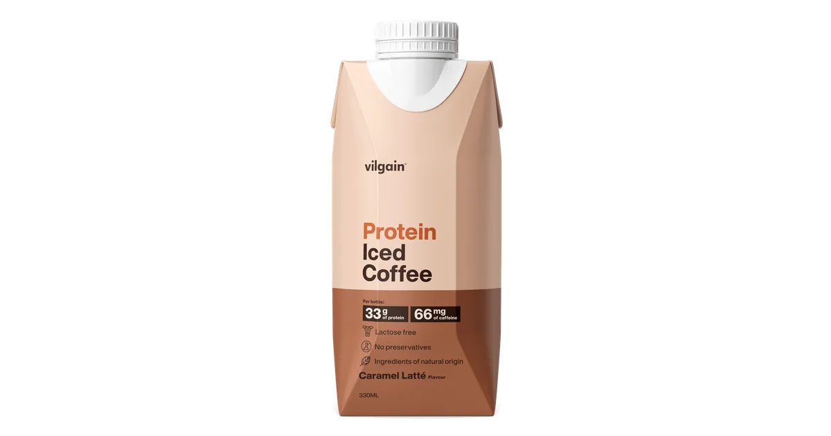 Protein Eiskaffee Karamell-Latte