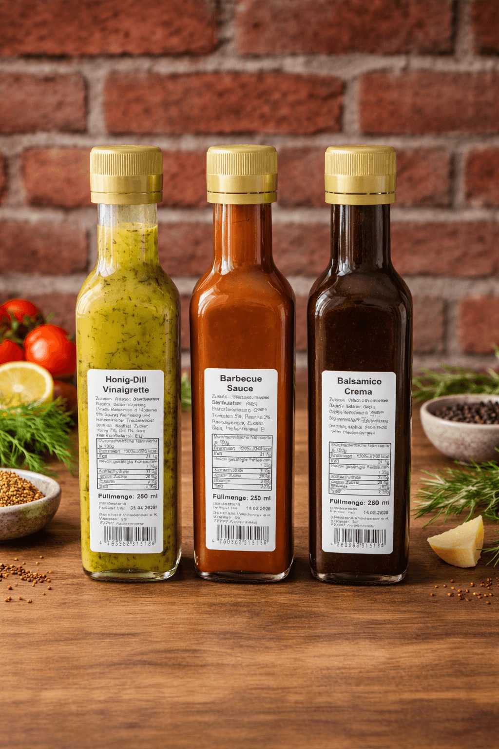 Verschiedene Saucen/Vinaigrette 250 ml